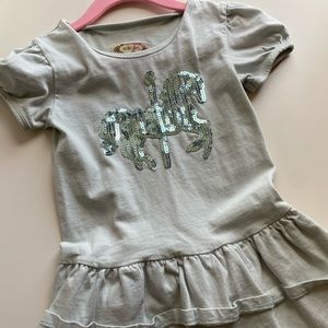 Mia Joy 4T carousel horse sequined tiered dress